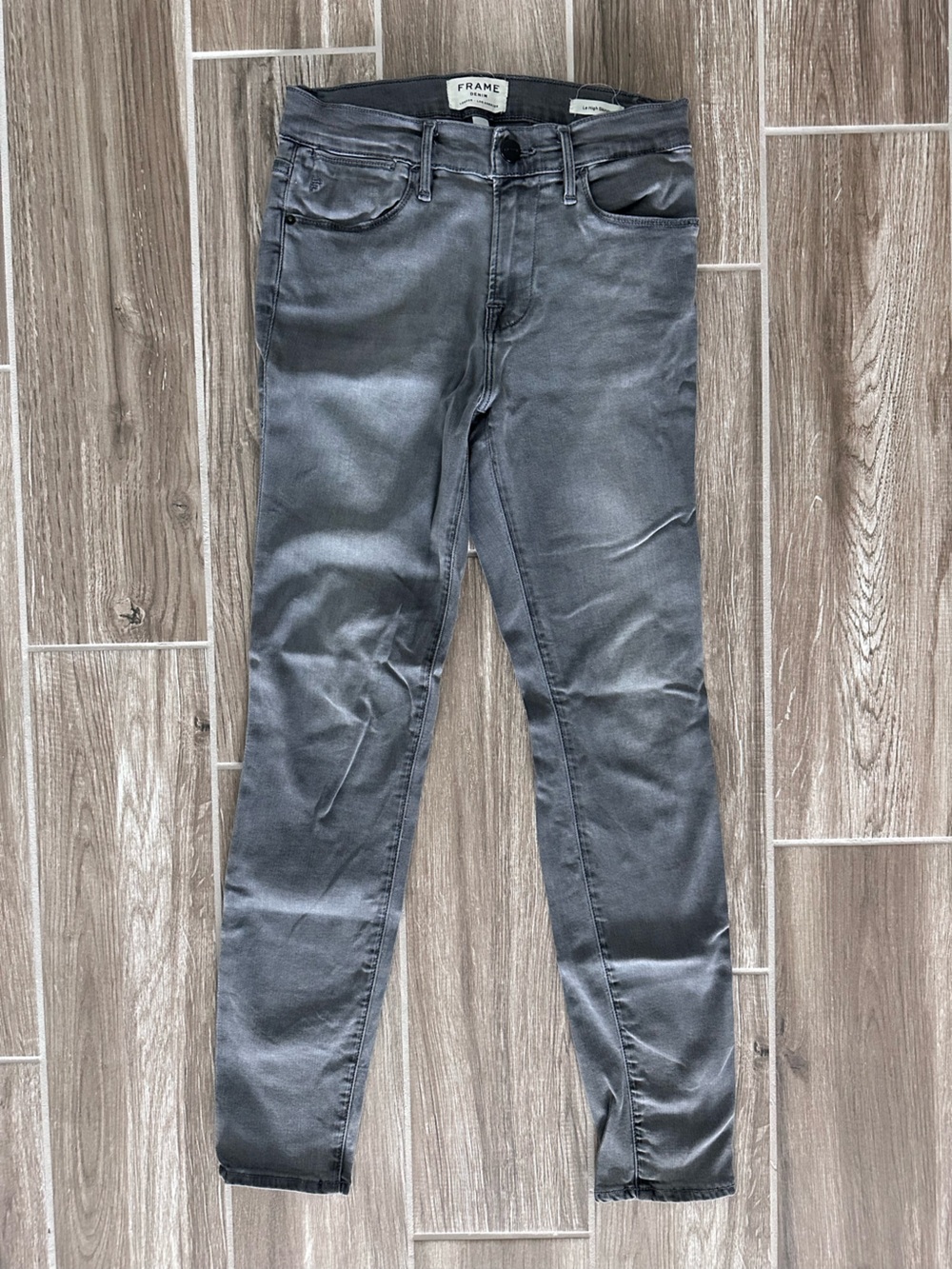 Frame Denim Gray Le High Skinny Jeans